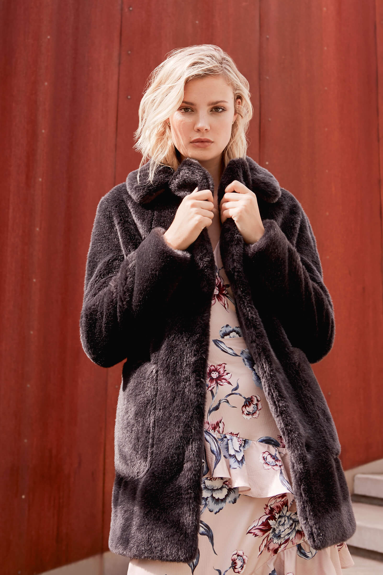 Rachel roy on sale fur coat