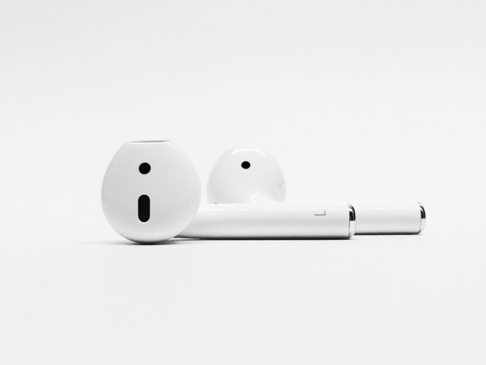 White background product images Apple Headphones